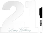 Load image into Gallery viewer, Signature Mini Block - 21st [FLV:White]
