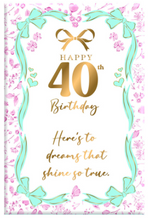 Load image into Gallery viewer, Birthday Ceramic Plaque [FLV:40th]
