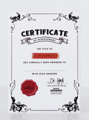 Sweet Disorder Bullshit Artist Badge 