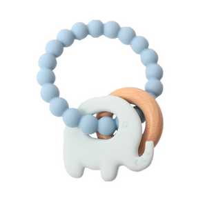 Baby Elephant Silicone Teether [FLV:Blue]