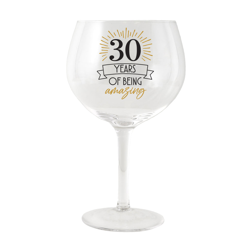 30th Celebration Balloon Glass