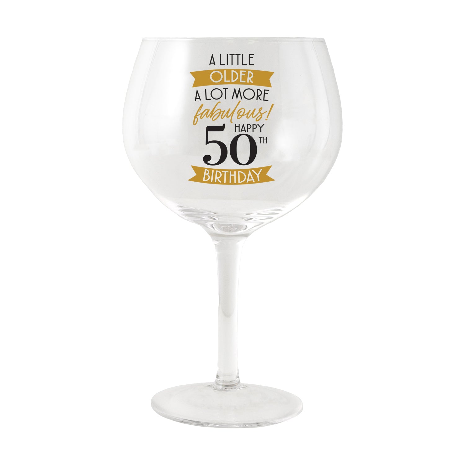 50th Celebration Balloon Glass
