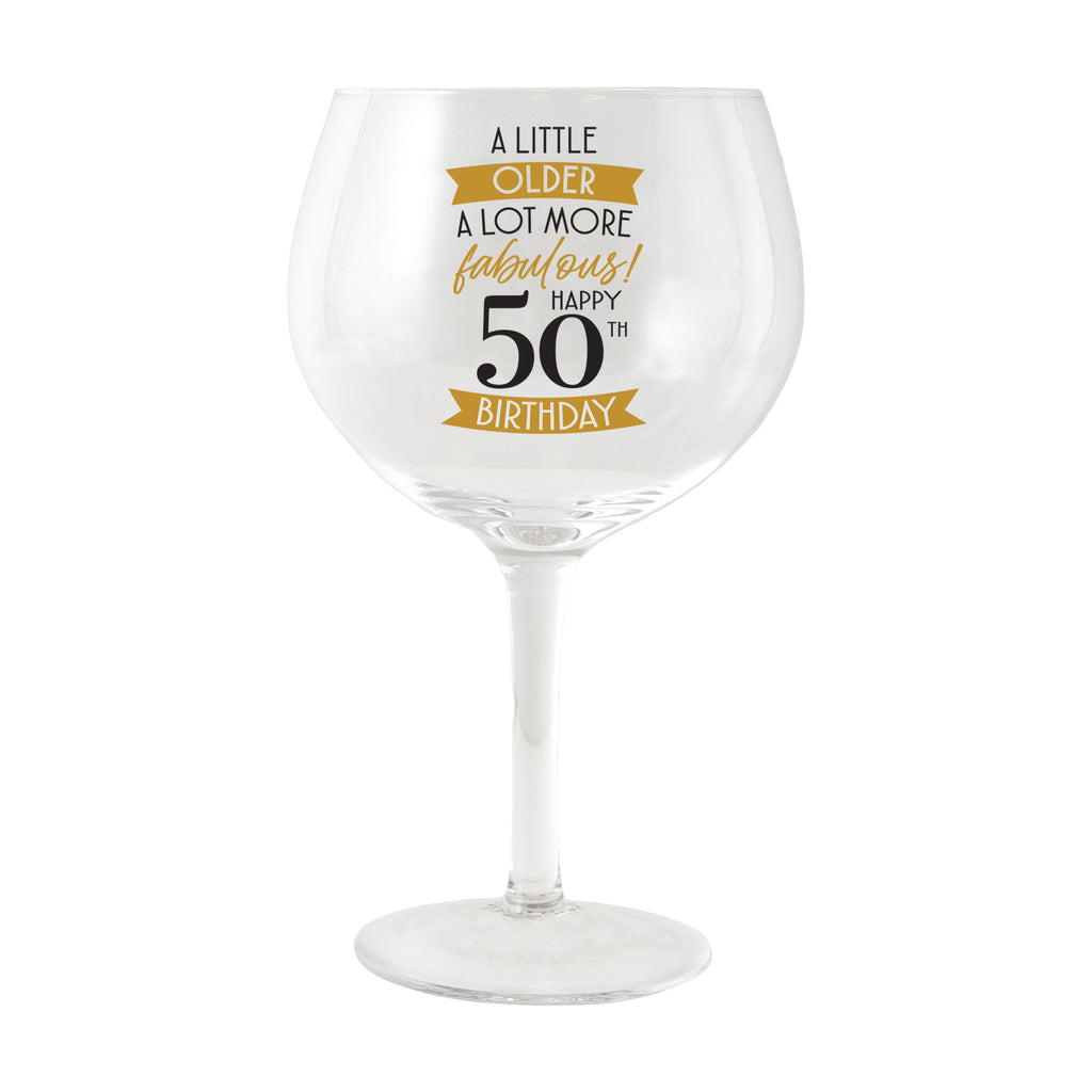 50th Celebration Balloon Glass
