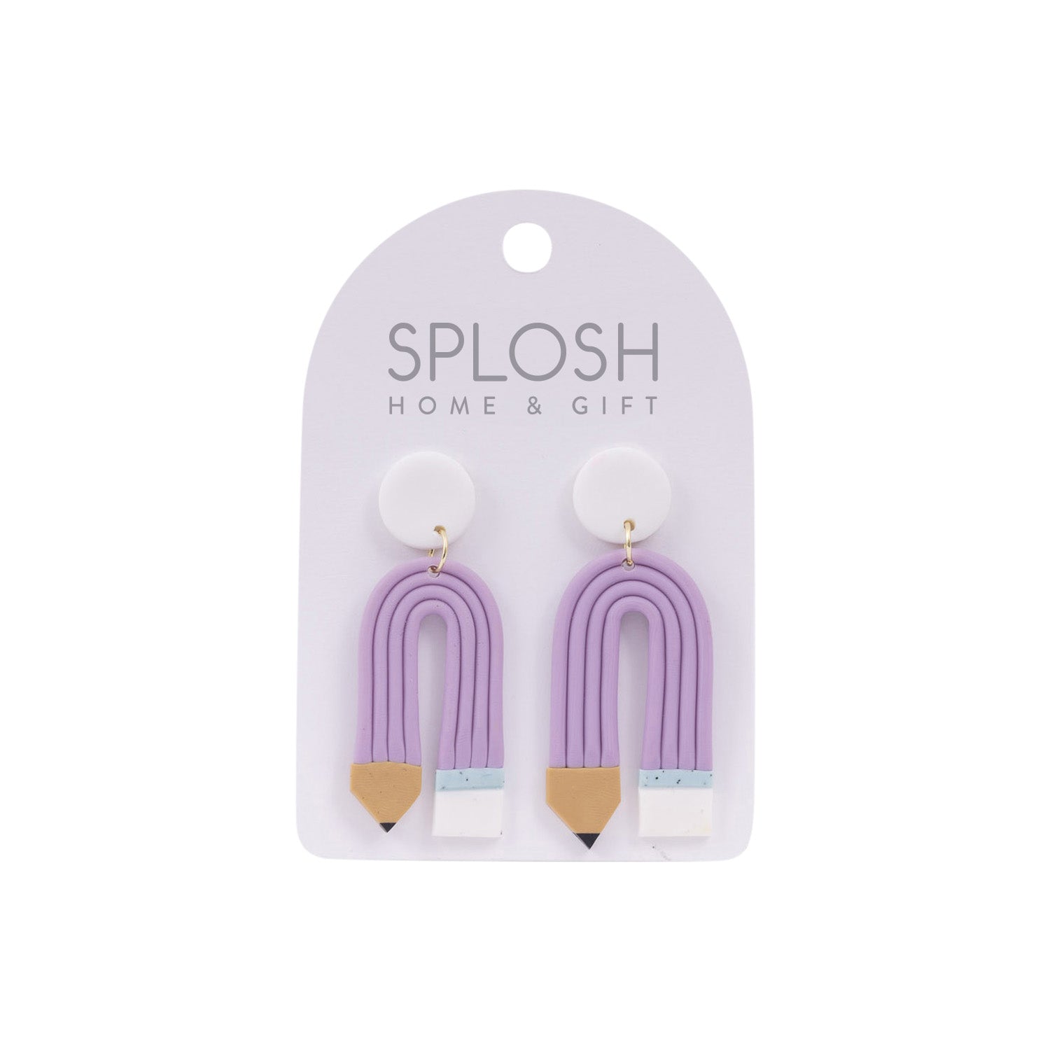 Teacher Earrings [FLV:Purple Pencil]