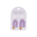 Load image into Gallery viewer, Teacher Earrings [FLV:Purple Pencil]
