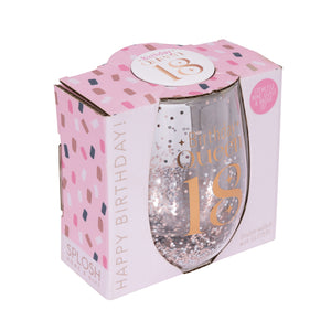 18th Celebration Glass & Badge