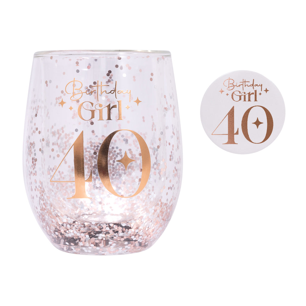 40th Celebration Glass & Badge