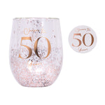 Load image into Gallery viewer, 50th Celebration Glass &amp; Badge
