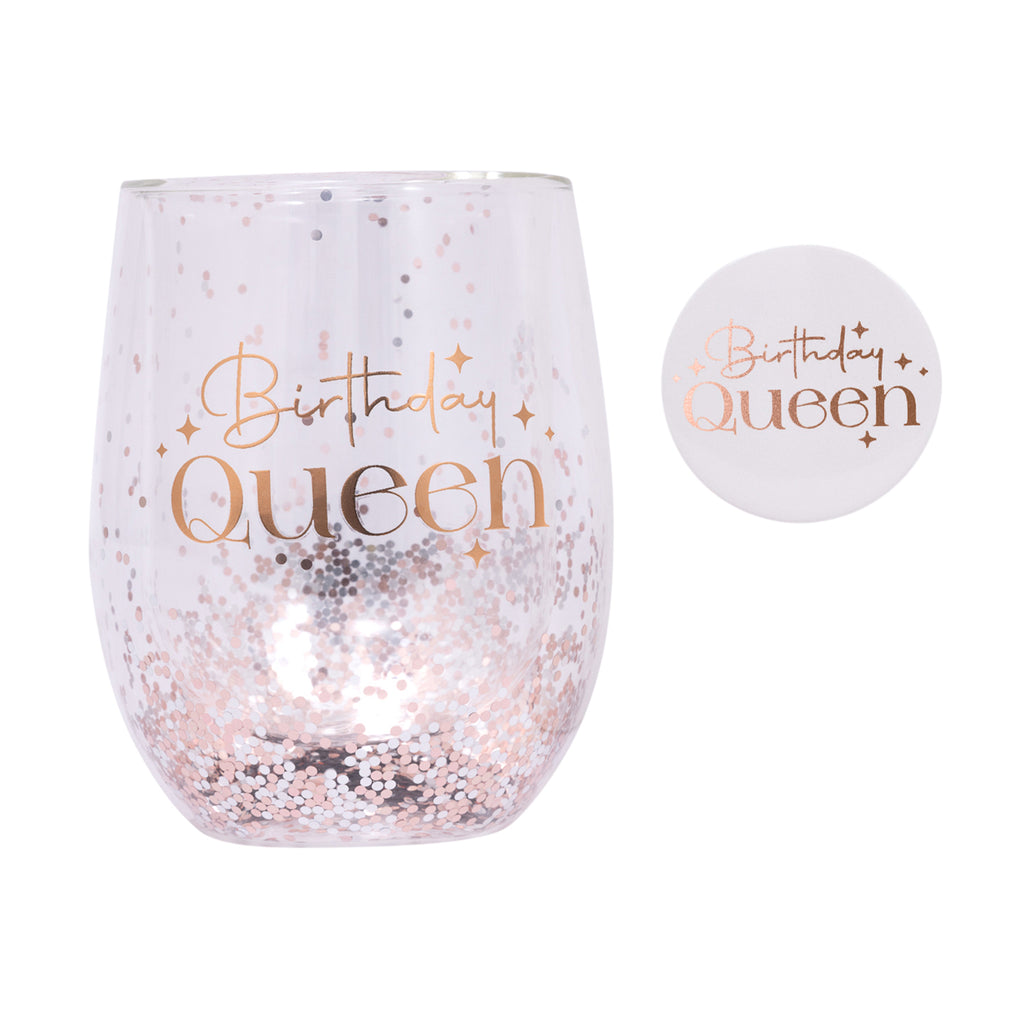 Birthday Celebration Glass & Badge