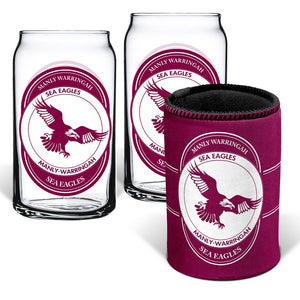 Manly Sea Eagles Can glasses & Cooler Pack