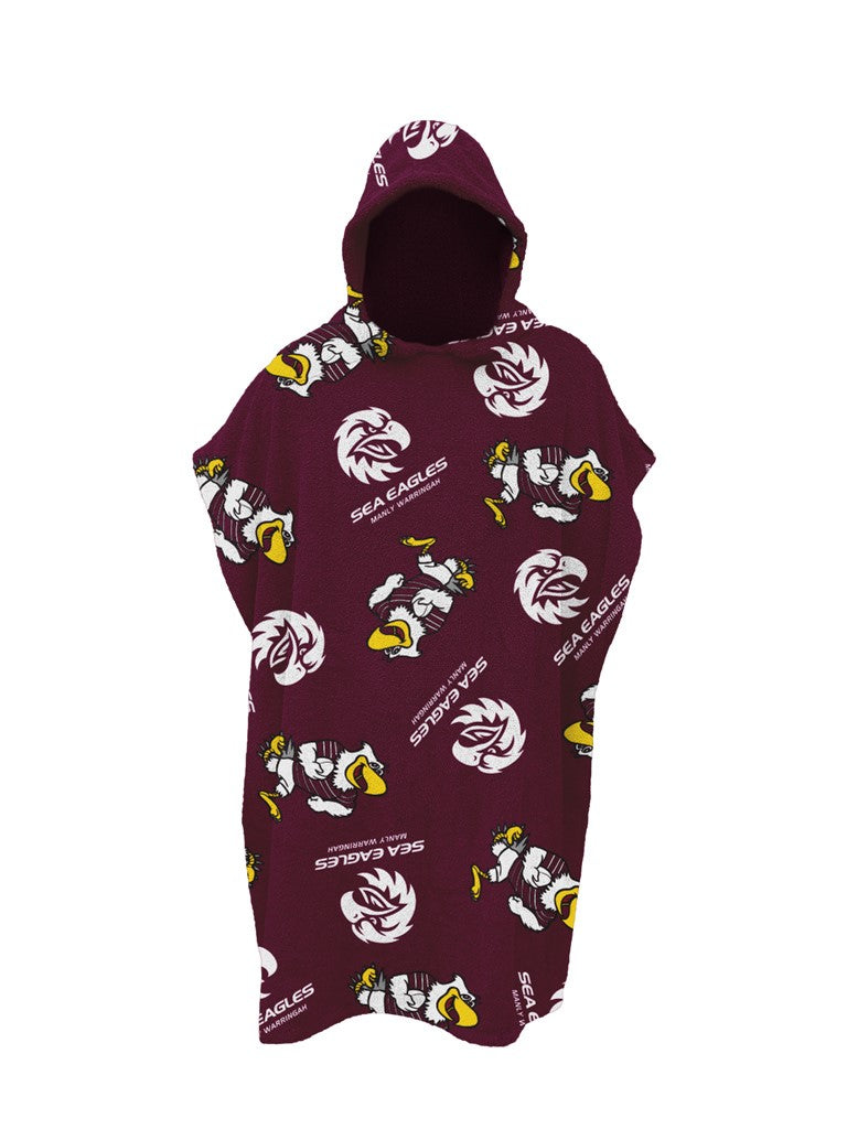 Manly Sea Eagles Youth Hooded Towel