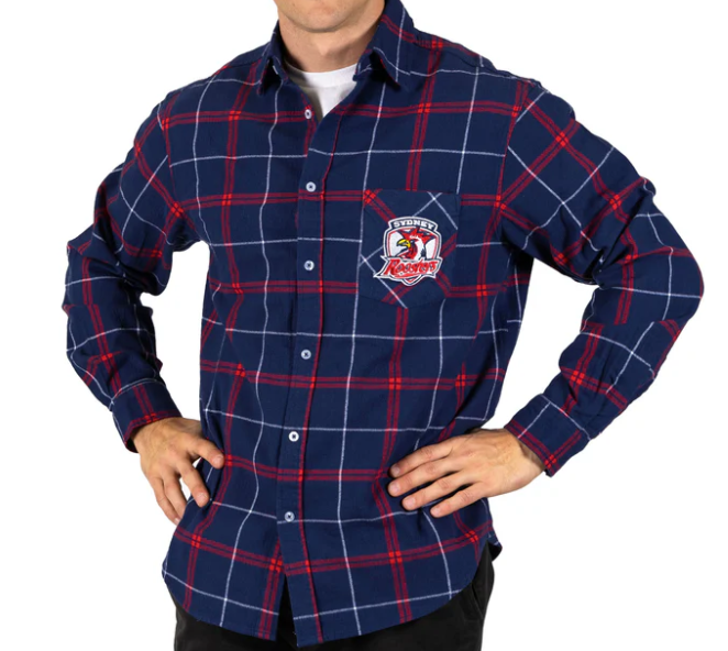 Sydney Roosters "Mustang"Flannel Shirt [SZ:Small]