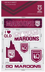 Load image into Gallery viewer, QLD Maroons Vinyl Stickers [FLV:Sheet]
