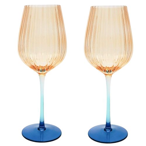 Ellie Glasses Amber & Blue [FLV:Wine]