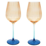 Load image into Gallery viewer, Ellie Glasses Amber &amp; Blue [FLV:Wine]
