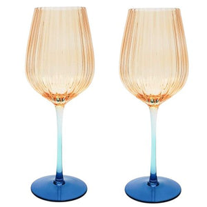 Ellie Glasses Amber & Blue [FLV:Wine]