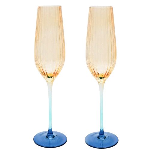 Ellie Glasses Amber & Blue [FLV:Champagne]