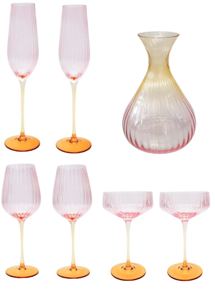 Ellie Glasses Pink & Yellow [FLV:Cocktail]