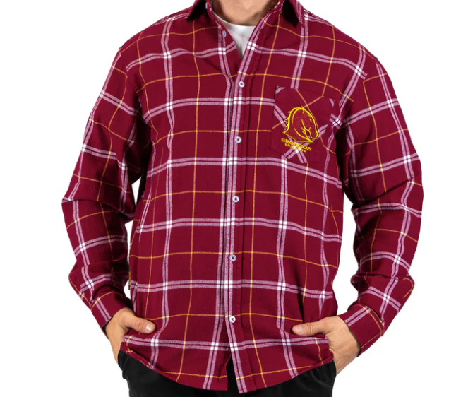 Brisbane Broncos "Mustang" Flannel Shirt [SZ:Small]