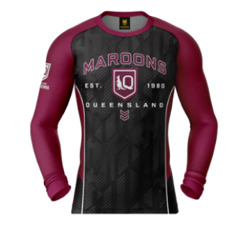 Qld Maroons Rash Vest [SZ:Small STY:Blocker]