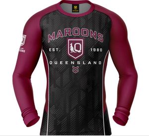 Qld Maroons Rash Vest [SZ:Small STY:Blocker]