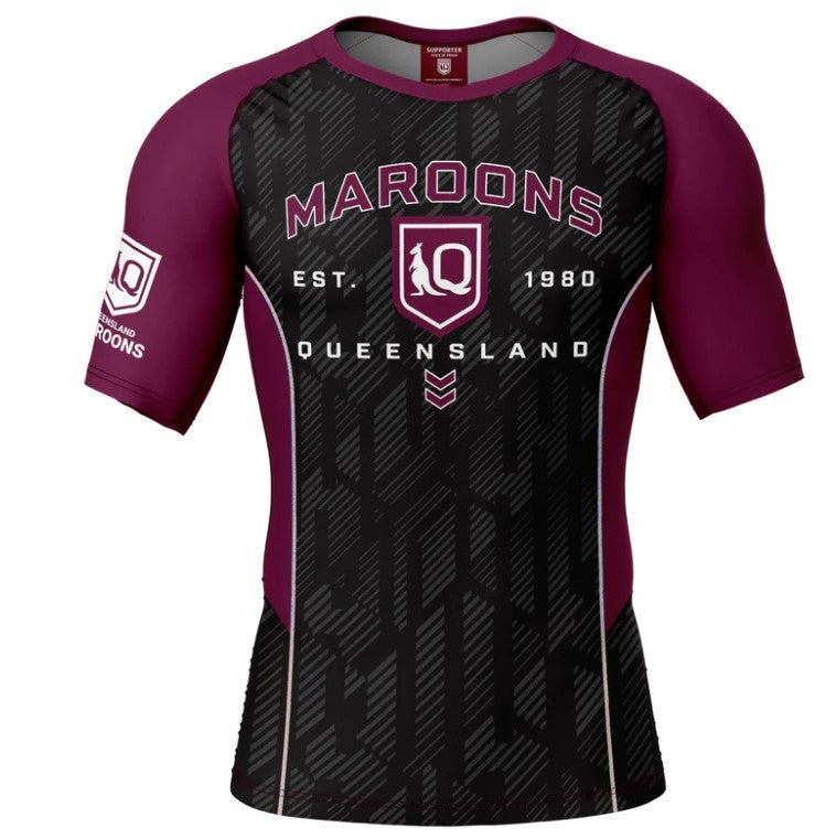 Qld Maroons Rash Vest [SZ:Small STY:Blocker]