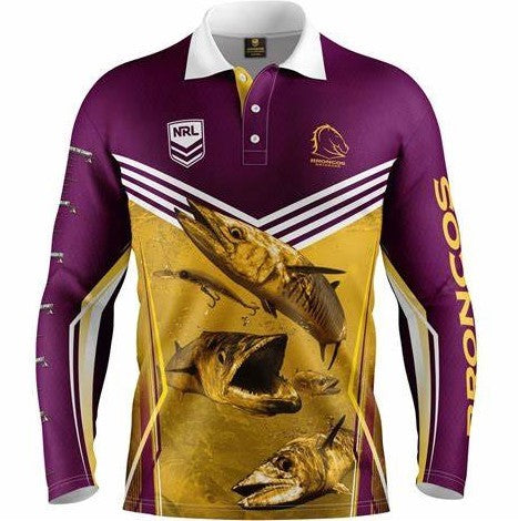 Brisbane Broncos Fishing Shirt [SZ:4XL STY:Fish]