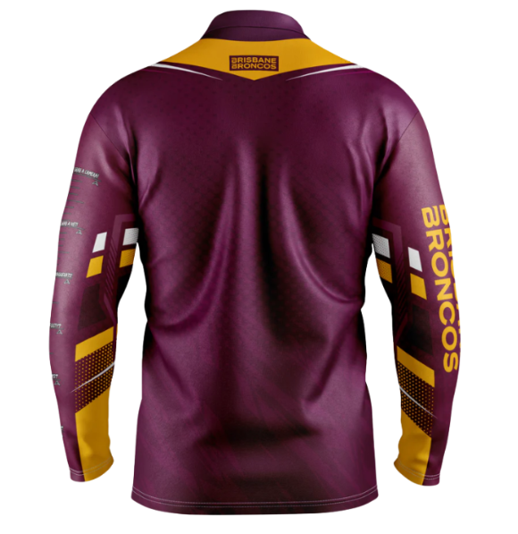 Brisbane Broncos Fishing Shirt [SZ:Small STY:Cyber]