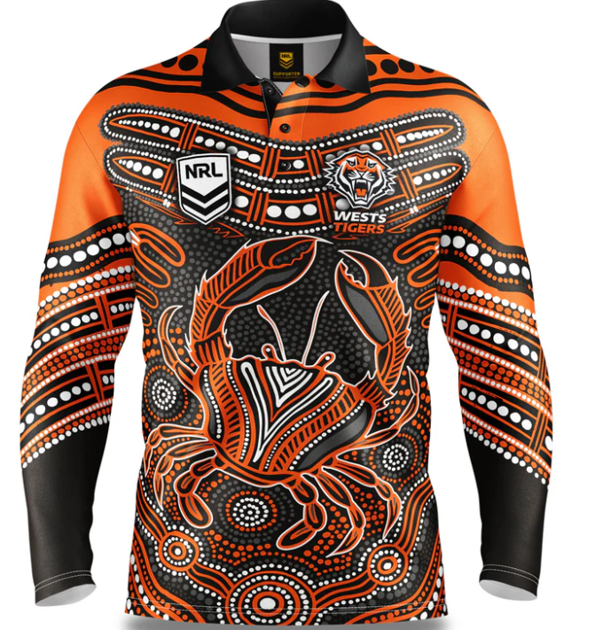 Wests Tigers Fishing Shirt [SZ:Small STY:Karumba]