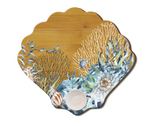 Load image into Gallery viewer, Bamboo Platter- Shell with Bowl
