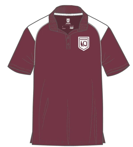 Qld Maroons Raglan Polo [SZ:Small]