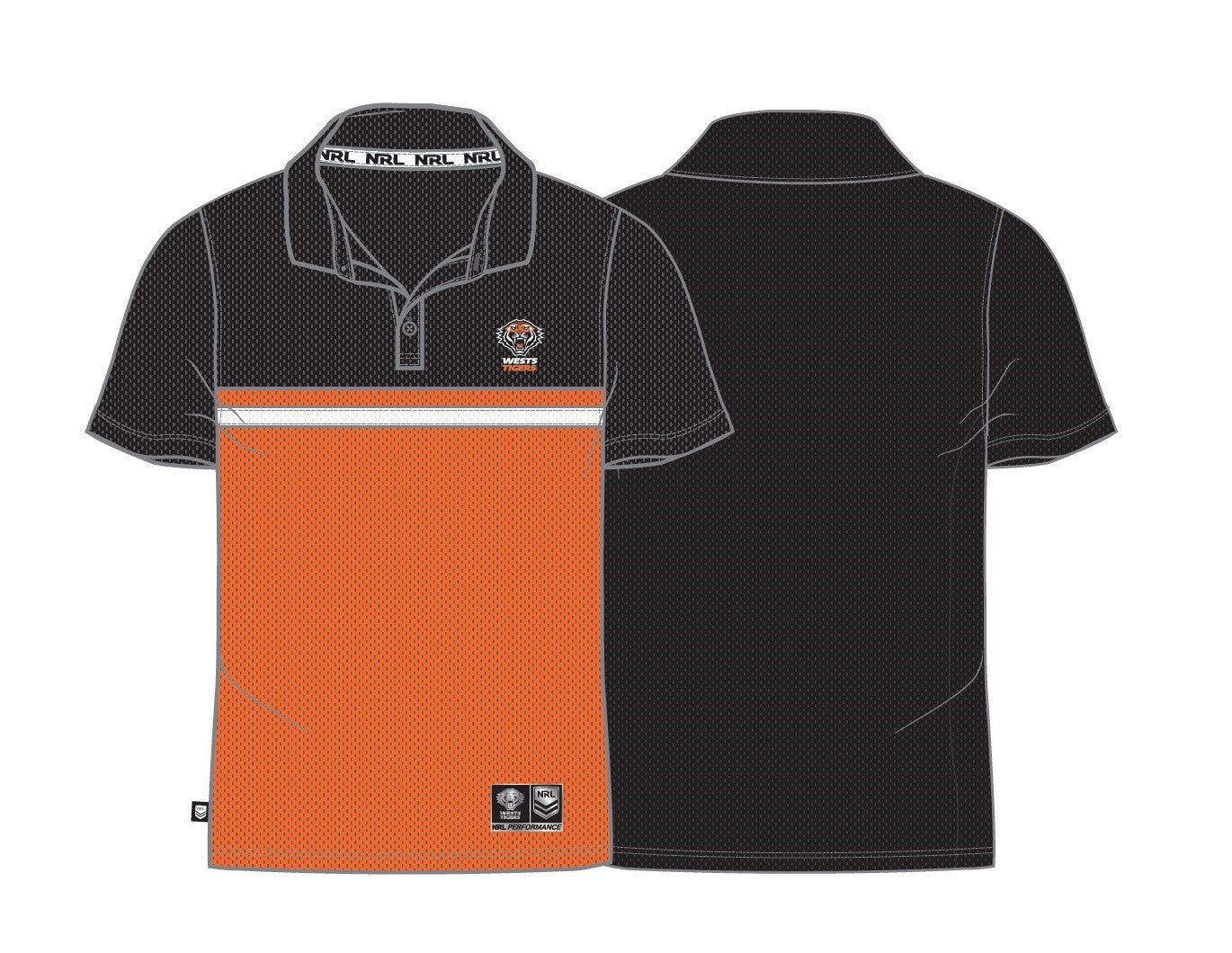 Wests Tigers Supporter Performance Polo