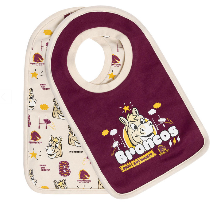 Brisbane Broncos Bib Set [FLV:Mascot]