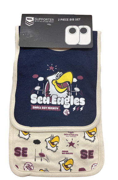 Manly Sea Eagles Bib Set [FLV:Mascot]