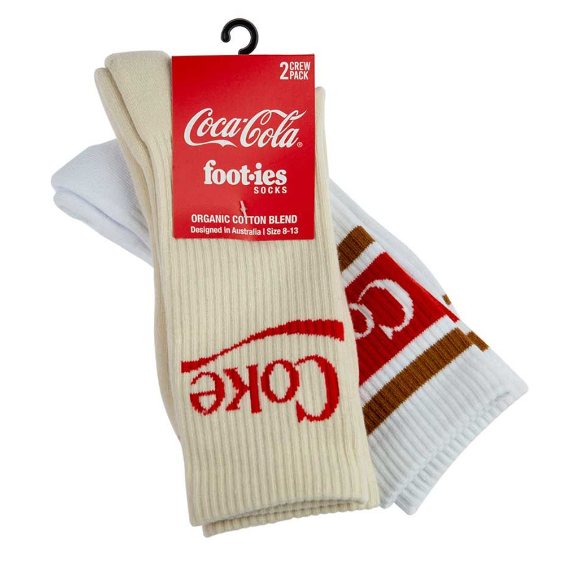 Foot-ies Socks [SZ:8-13 STY:Coke Ribbons 2pk]