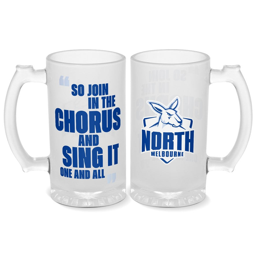 North Melbourne Glass Stein