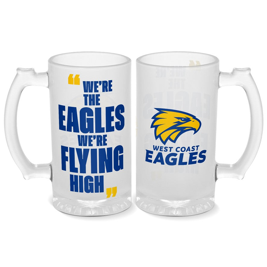 West Coast Eagles Glass Stein