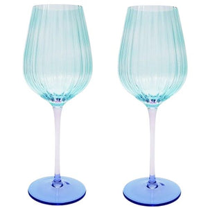 Ellie Glasses Aqua & Blue [FLV:Wine]