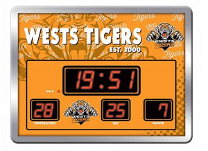Wests Tigers Scoreboard Clock
