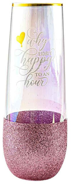 Glitterati Champagne Glass - Happy Hour