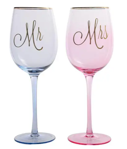 Wedding - Mr & Mrs Wine Glass Set
