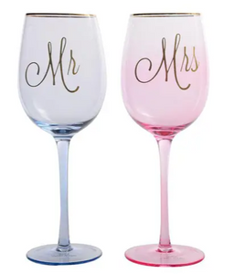 Wedding - Mr & Mrs Wine Glass Set