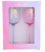 Load image into Gallery viewer, Wedding - Mr &amp; Mrs Wine Glass Set
