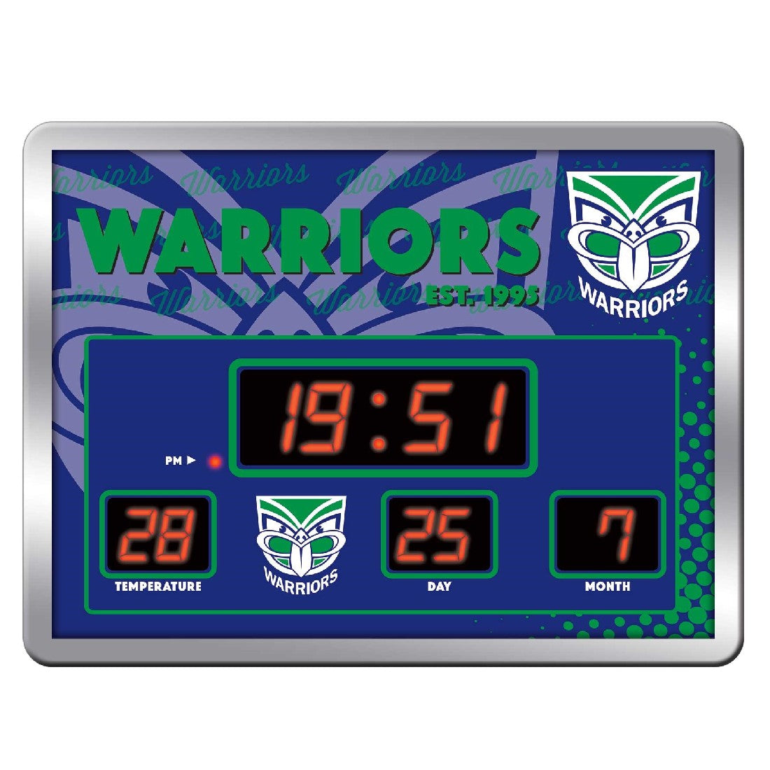 New Zealand Warriors Scoreboard Clock – The Beerless Bar