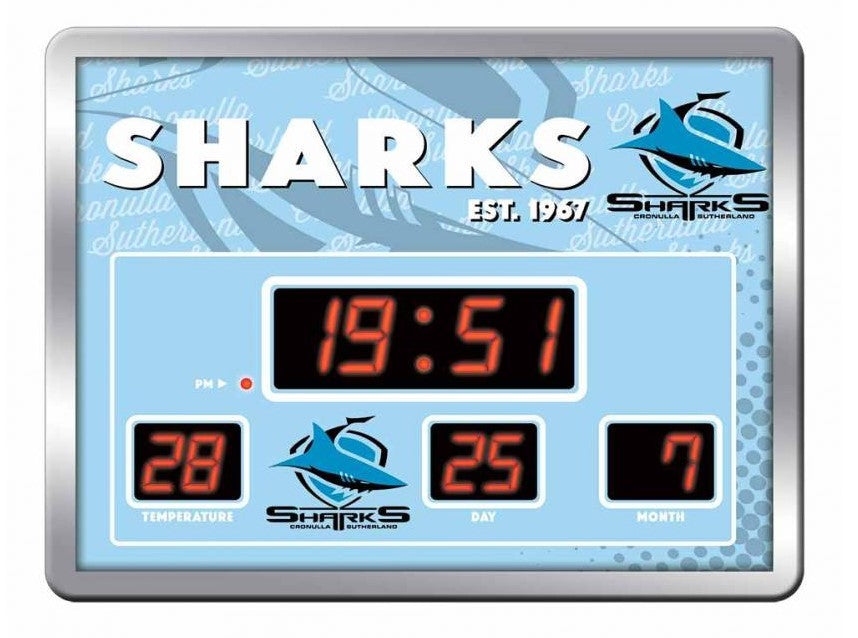 Cronulla Sharks Scoreboard Clock – The Beerless Bar
