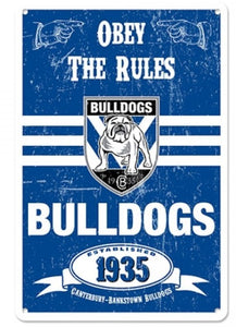 Canterbury Bulldogs Retro Tin Sign