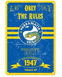 Parramatta Eels Retro Tin Sign