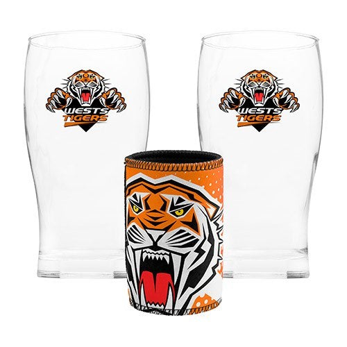 Wests Tigers Pint Glass & Cooler