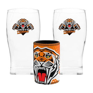 Wests Tigers Pint Glass & Cooler