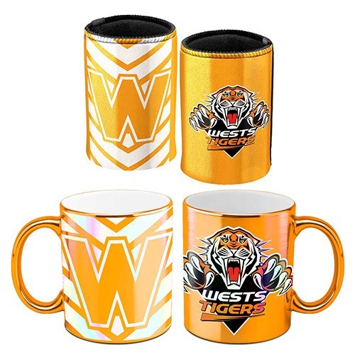 Wests Tigers Metallic Cooler & Mug Pack